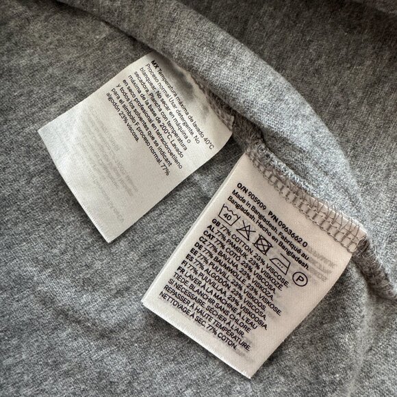 H&M Essential Grey Melange Short Sleeve T-Shirt - Picture 6 of 6